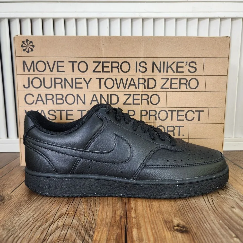 Nike Court Vision Lo NN Mens 8.5 Triple Black Athletic Sneakers Shoes DH2987-002